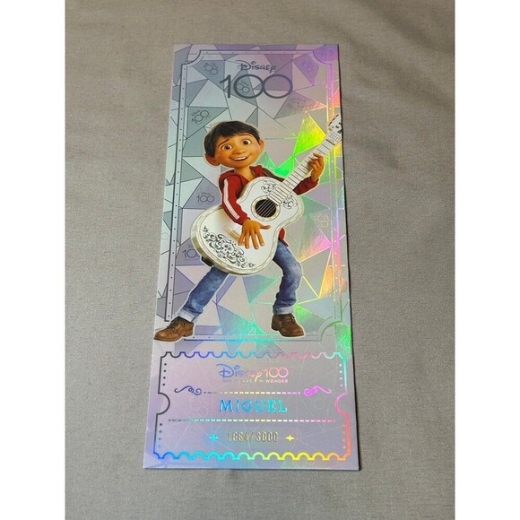 Coco Miguel Disney100 Kakawow Refractor Ticket Jumbo Card LT. Edition 1684 - Picture 6 of 6
